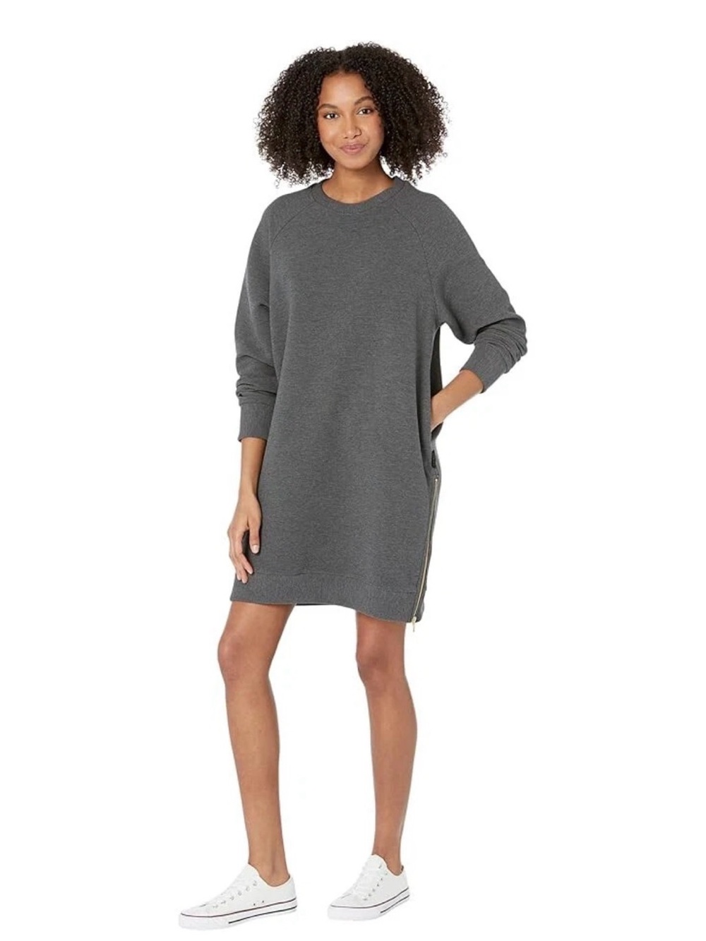 Varley Knit Albret Lounge Dress Sweater Dress Charcoal Gray Size L Anthropologie